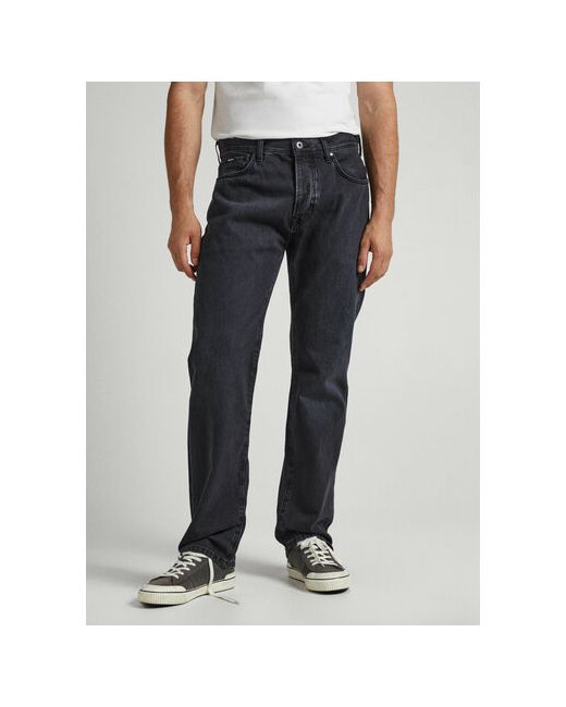 Pepe Jeans London Джинсы прямой силуэт средняя посадка размер 30/32 черный