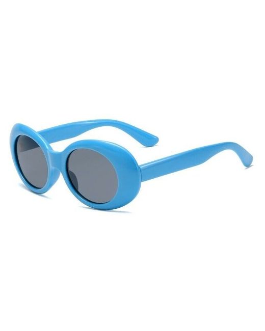 Banttax Солнцезащитные очки S00023 круглые оправа с защитой от УФ поляризационные зеркальные голубой