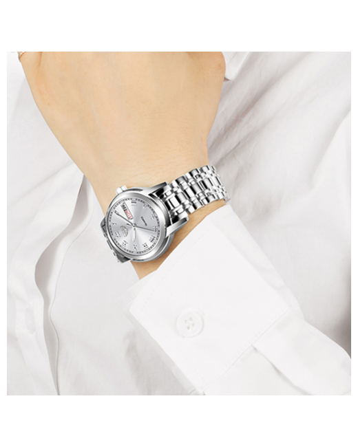 Lige Наручные часы Часы наручные водонепроницаемые с браслетом из стали сталь серебряный