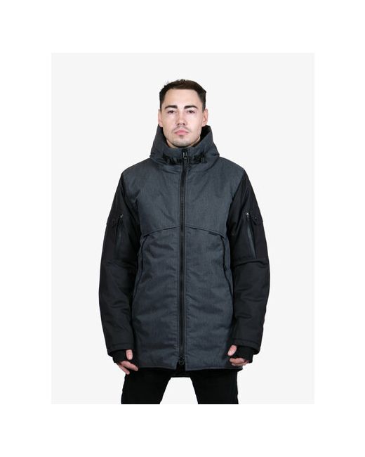 Igan куртка зимняя силуэт свободный манжеты утепленная подкладка капюшон карманы внутренний карман водонепроницаемая размер черный