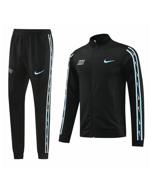 Безбренда Костюм олимпийка и брюки полуприлегающий силуэт карманы размер L черный