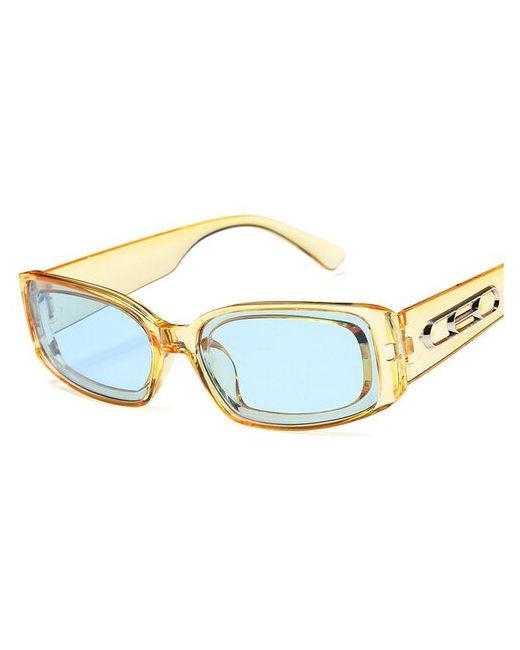 Banttax Солнцезащитные очки S00065 прямоугольные оправа с защитой от УФ поляризационные зеркальные желтый