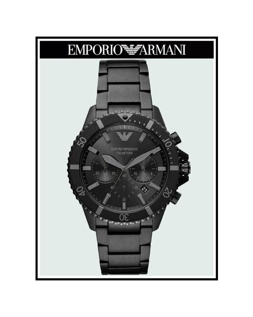 Emporio Armani Наручные часы наручные черные кварцевые оригинальные