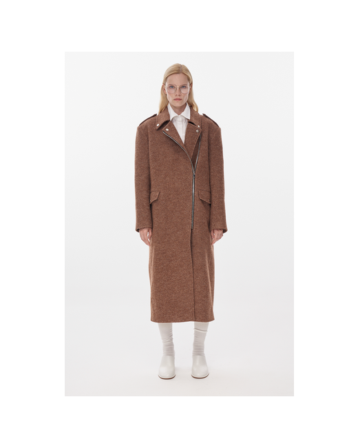 Shi-shi Пальто демисезон/зима шерсть силуэт прямой удлиненное размер