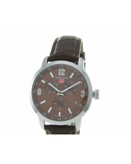 Vector Наручные часы Часы VH8-019513 коричневый серебряный
