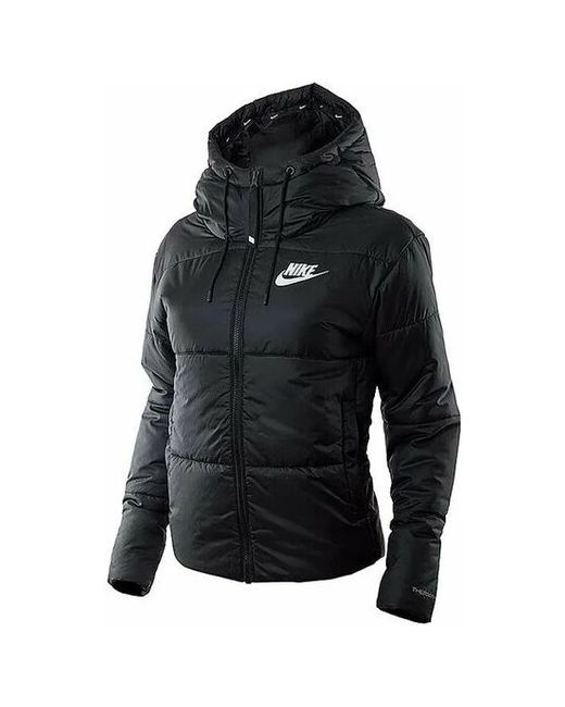 Nike куртка демисезон/зима силуэт прилегающий водонепроницаемая карманы капюшон размер