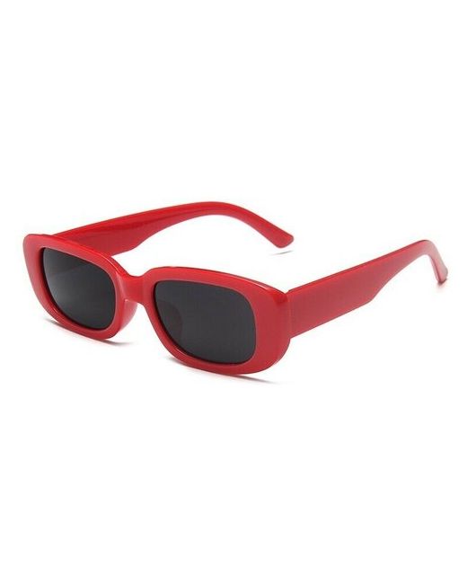 Banttax Солнцезащитные очки S00008 прямоугольные оправа с защитой от УФ поляризационные зеркальные красный