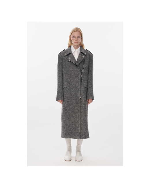 Shi-shi Пальто демисезон/зима шерсть силуэт прямой удлиненное размер