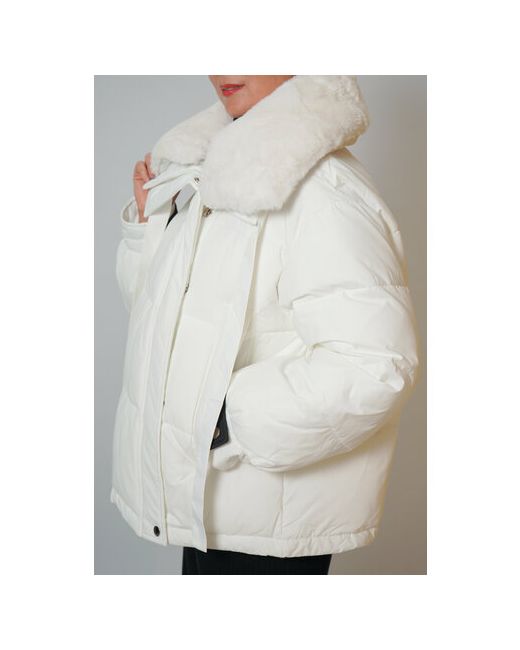Miegofce куртка демисезон/зима средней длины без капюшона карманы съемный мех размер 46