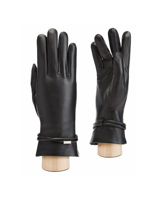 Eleganzza Перчатки демисезон/зима натуральная кожа подкладка размер 7 черный