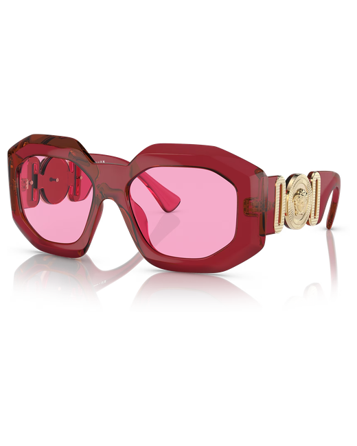 Versace Солнцезащитные очки шестиугольные ударопрочные с защитой от УФ для