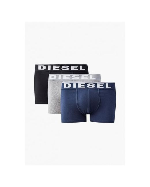 Diesel Комплект трусов боксеры средняя посадка размер синий 3 шт.