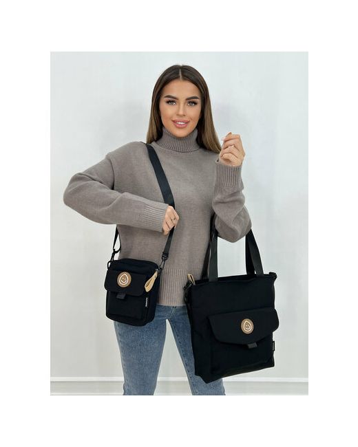 Picano Комплект сумок шоппер сумка-шоппер и мини-сумка через плечо Капля SET-6215-2-black вмещает А4