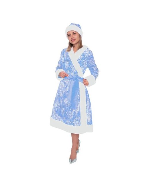 Пуговка Карнавальный костюм Снегурочка Дарина 46 размер