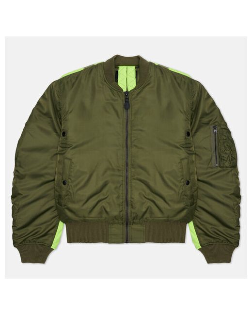 Maharishi куртка hi-vis ma-1 flight силуэт прямой подкладка размер зеленый