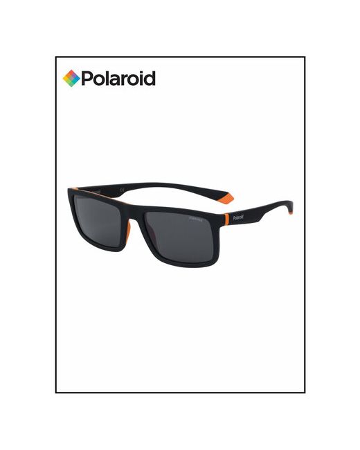 Polaroid Солнцезащитные очки прямоугольные оправа спортивные с защитой от УФ поляризационные для черный