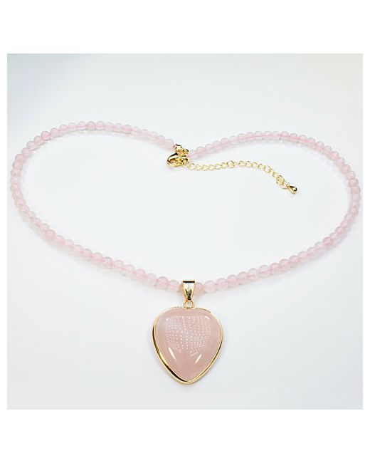 Jewelry a vento Колье из розового кварца с подвеской Сердце