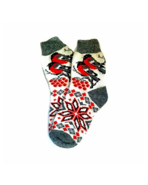 Рассказовские носки носки средние утепленные на Новый год размер красный