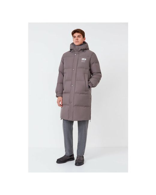 Baon Пальто демисезон/зима силуэт свободный удлиненное капюшон карманы размер 54