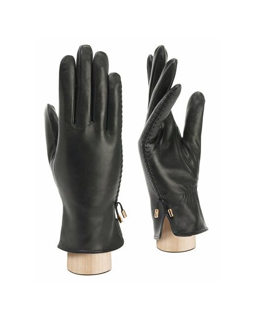 Eleganzza Перчатки демисезон/зима натуральная кожа подкладка размер 7 черный