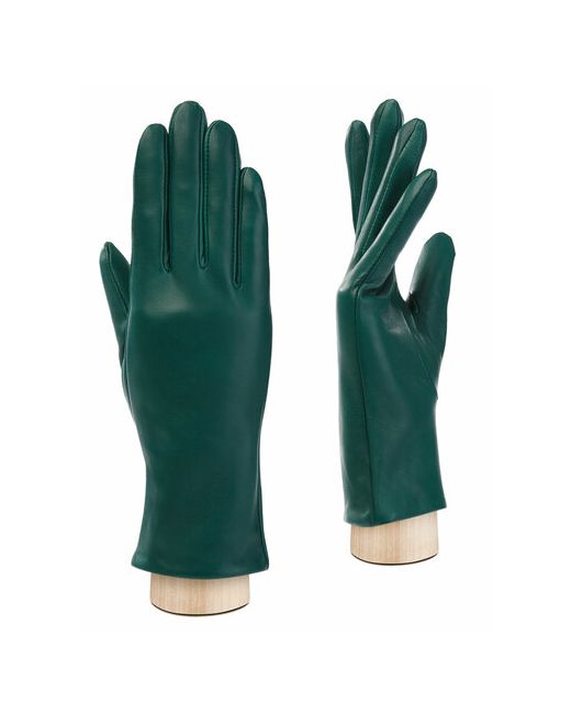 Eleganzza Перчатки зимние натуральная кожа подкладка размер 7.5 зеленый