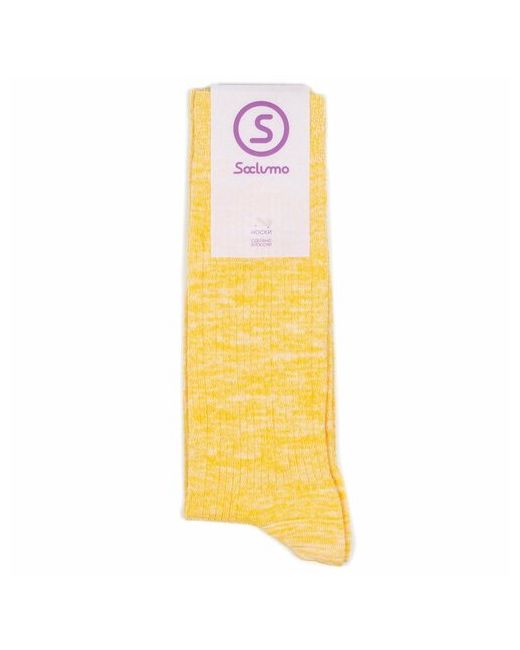 Soclumo Носки унисекс 1 пара высокие размер желтый