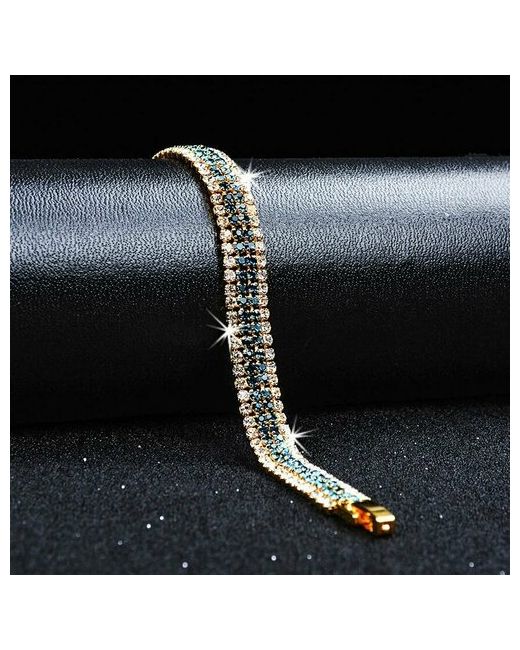 Wiekk Элегантный браслет ST Snake со сверкающими стразами 18.5 см идеально на новый год 8 марта в подарок девушке подруге любимой