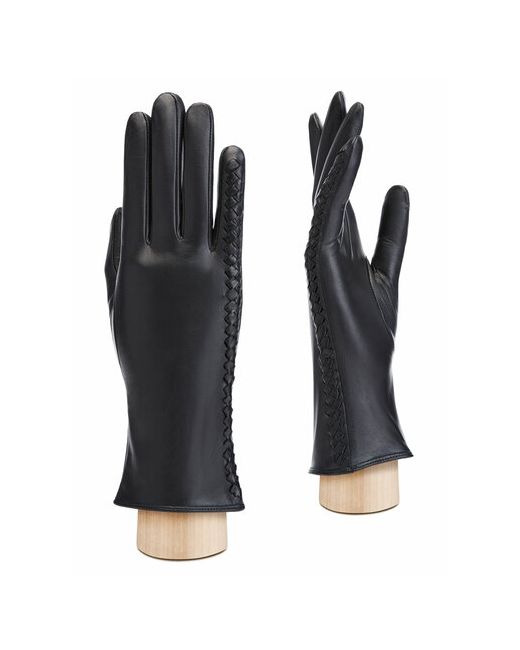 Eleganzza Перчатки зимние натуральная кожа подкладка размер 7 черный
