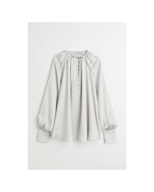 H & M Блуза классический стиль длинный рукав однотонная размер