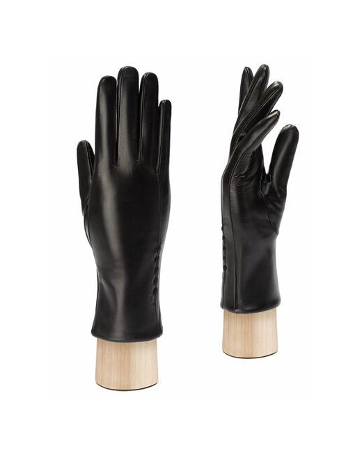Eleganzza Перчатки демисезон/зима натуральная кожа подкладка размер 8.5 черный
