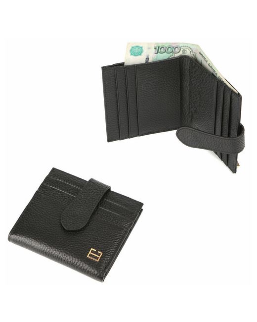 Fabretti Кошелек Q08D-2 зернистая фактура на молнии с хлястиком кнопке отделения для карт и монет подарочная упаковка
