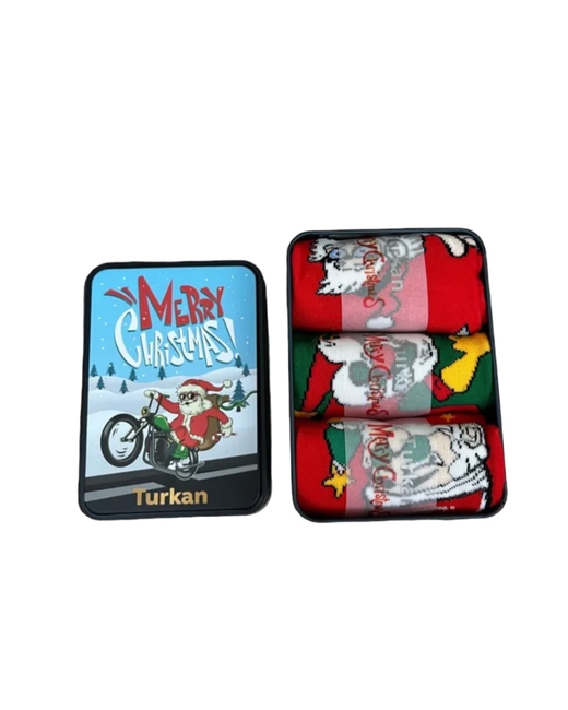Turkan Носки унисекс 3 пары классические на Новый год фантазийные 23 февраля подарочная упаковка размер 41