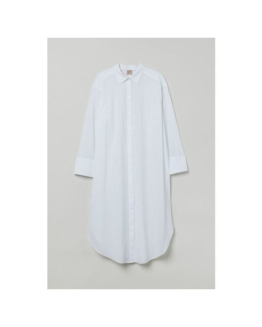 H & M Платье-рубашка повседневное свободный силуэт до колена размер