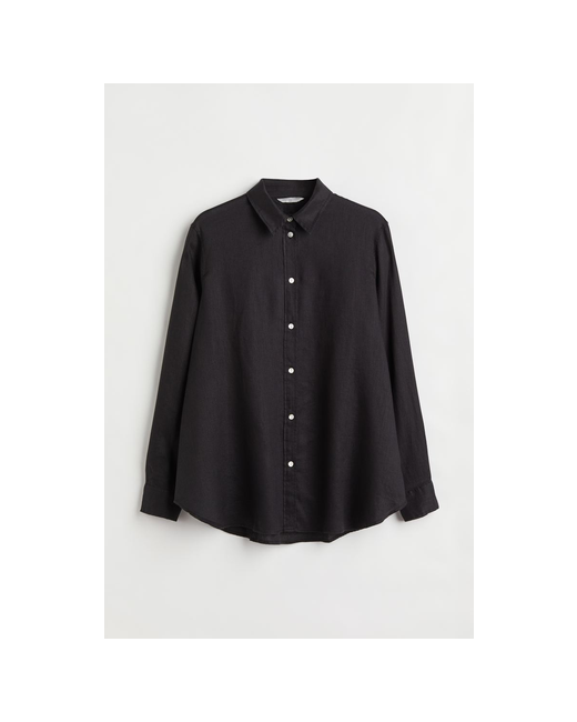 H & M Блуза свободный силуэт длинный рукав без карманов манжеты однотонная размер 3XL