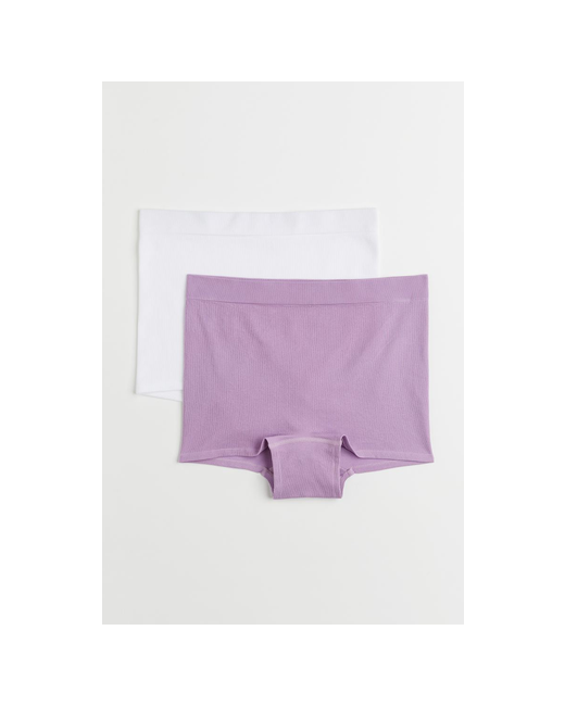 H & M Трусы шорты завышенная посадка с ластовицей размер фиолетовый