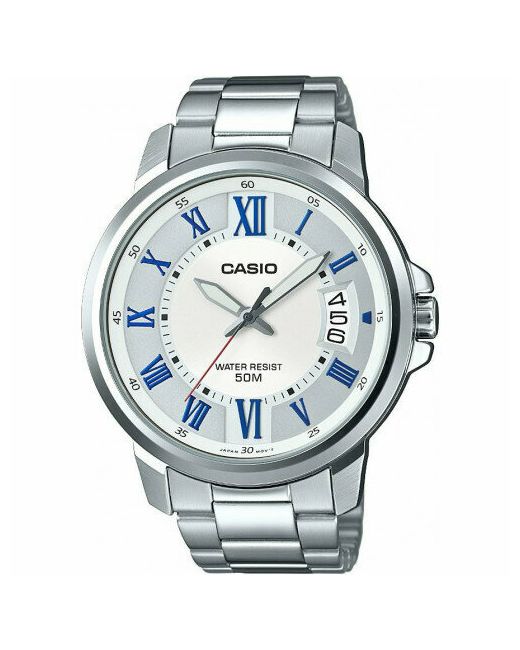 Casio Наручные часы Японские наручные Collection MTP-E130D-7AVDF серебряный синий