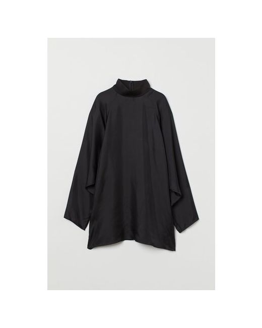 H & M Блуза длинный рукав однотонная размер черный