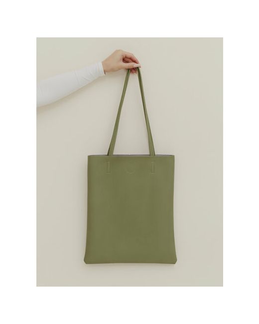 Jils Сумка шоппер повседневная вмещает А4 внутренний карман складная зеленый