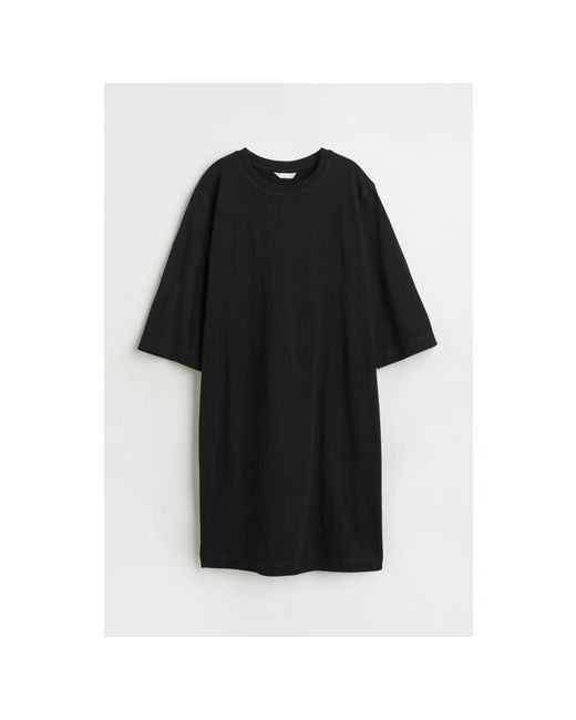 H & M Платье-футболка повседневное свободный силуэт до колена размер