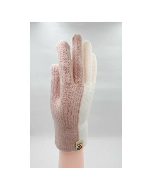 Mm Перчатки демисезон/зима шерсть утепленные размер 6-10 розовый