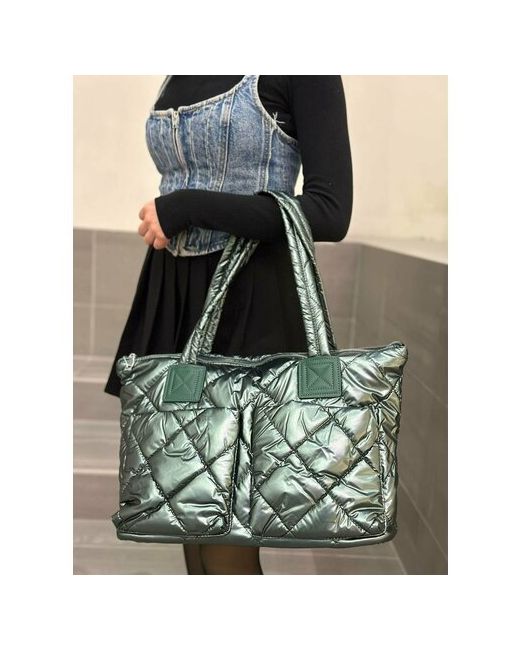 Ciara Сумка шоппер СумБалЗел повседневная текстиль вмещает А4 внутренний карман зеленый
