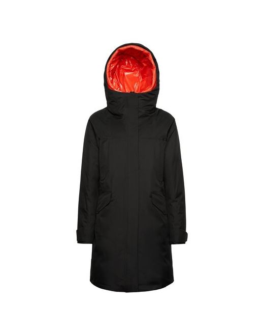 Geox парка зимняя силуэт прямой утепленная несъемный капюшон подкладка карманы размер 40 черный красный