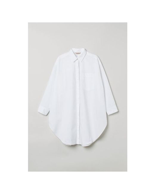 H & M Рубашка повседневный стиль свободный силуэт манжеты однотонная размер