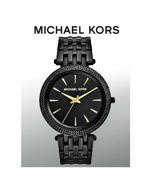 Michael Kors Наручные часы черные со стразами стальные