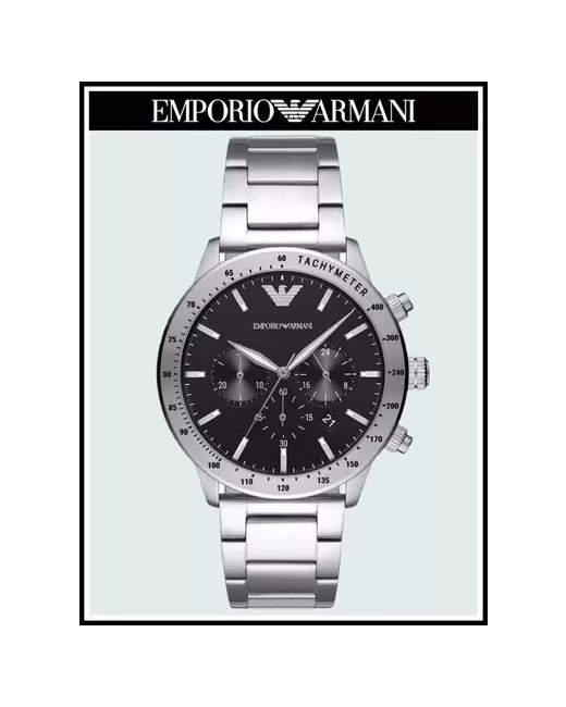 Emporio Armani Наручные часы наручные кварцевые оригинальные черный серебряный
