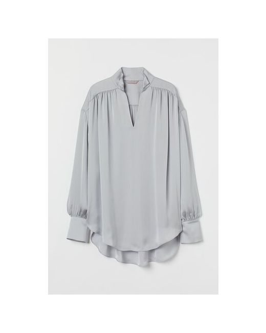 H & M Блуза классический стиль оверсайз длинный рукав однотонная размер