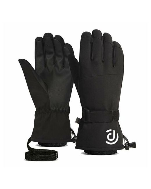Grand Price Зимние водоотталкивающие ветрозащитные перчатки для сенсорного экрана черные L