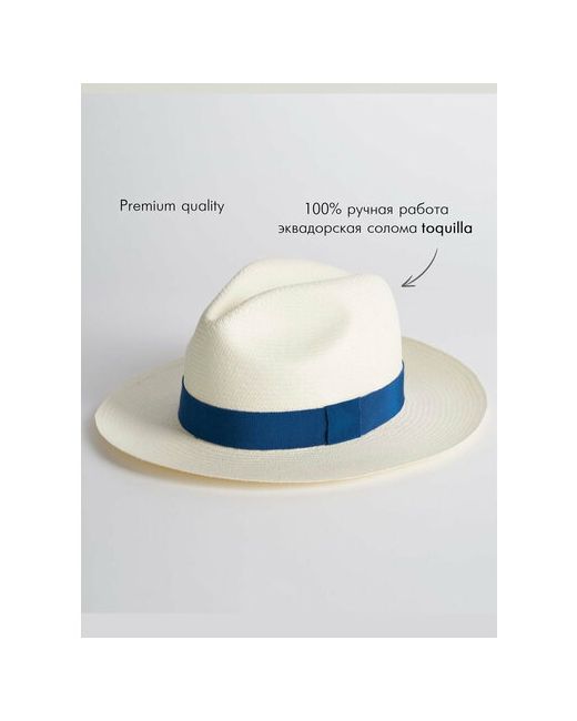 Ramos Collection Шляпа федора летняя солома размер 55-56 синий