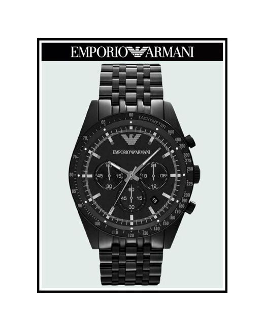 Emporio Armani Наручные часы наручные черные кварцевые оригинальные черный