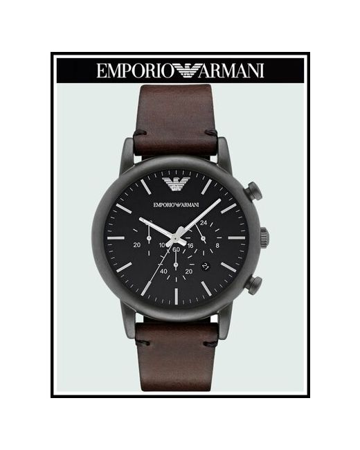 Emporio Armani Наручные часы Часы Мужские на кожаном ремешке